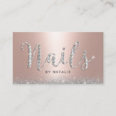 Nail Salon Roos Gold Lux Diamond Typografie Visitekaartje (Voorkant)