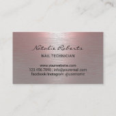 Nail Salon Roos Gold Metal Poolse Manicurist Klantenkaartje (Achterkant)