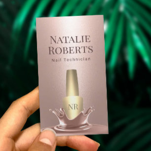 Nail Salon Roos Gold Poland Splash Makeup Artist Visitekaartje