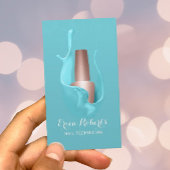 Nail Salon Roos Gold Poland Turquoise Splash Visitekaartje