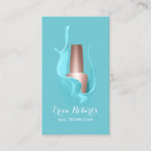 Nail Salon Roos Gold Poland Turquoise Splash Visitekaartje (Voorkant)