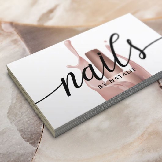 Nail Salon Roos Gold Poolse bottelaar Visitekaartje