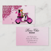 Nail Salon Scooter Girl Glitter Pools Visitekaartje (Voorkant / Achterkant)