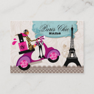 Nail Salon Scooter Paris Eiffeltoren Visitekaartje