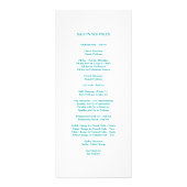 Nail Salon Services Prijslijst {Blauwgroen blauw} Reclamekaart (Achterkant)