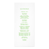 Nail Salon Services Prijslijst {groen voor lippen} Reclamekaart (Achterkant)