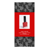 Nail Salon Services prijslijst {rood} Reclamekaart (Voorkant)