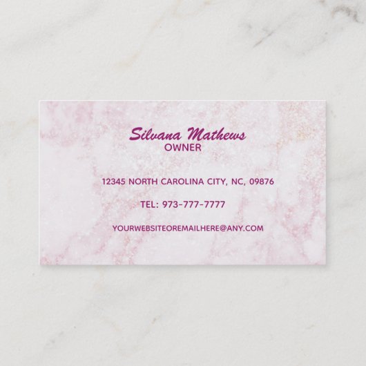 Nail Salon Slogans Visitekaartjes (Achterkant)