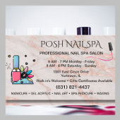 Nail Salon Spa Technician Blush Roos Marmer Visitekaartje