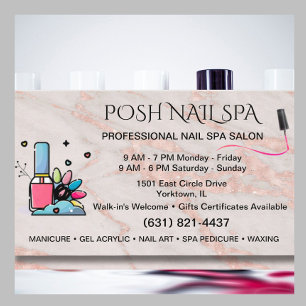 Nail Salon Spa Technician Blush Roos Marmer Visitekaartje