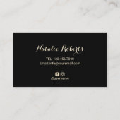 Nail Salon Trendy Glam Glitter Agate Manicure Visitekaartje (Achterkant)