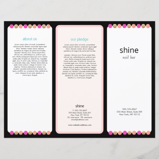Nail Salon Tri Fold Brochure