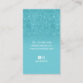 Nail Salon Turquoise Poolse Splash Makeup Artist Visitekaartje (Achterkant)