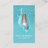 Nail Salon Turquoise Poolse Splash Makeup Artist Visitekaartje (Voorkant)