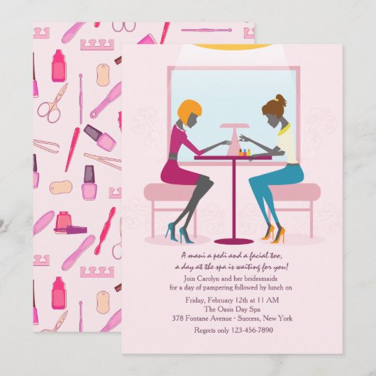 Nail Salon uitnodiging (Voorkant / Achterkant)