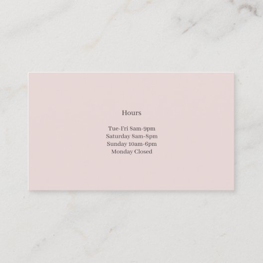 Nail Salon Visitekaartje (Achterkant)