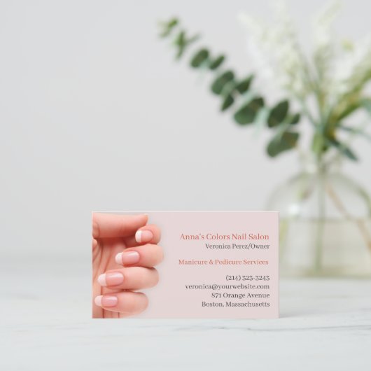 Nail Salon Visitekaartje (Staand voorkant)