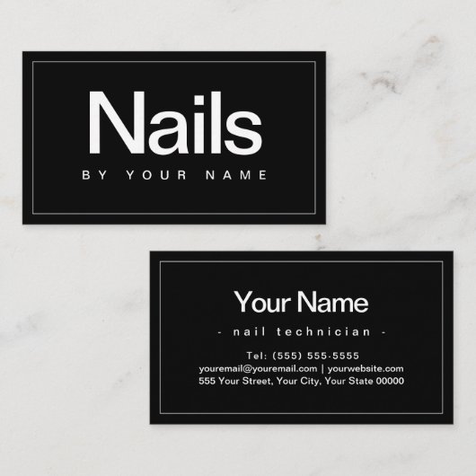 Nail Salon Visitekaartje (Voorkant / Achterkant)