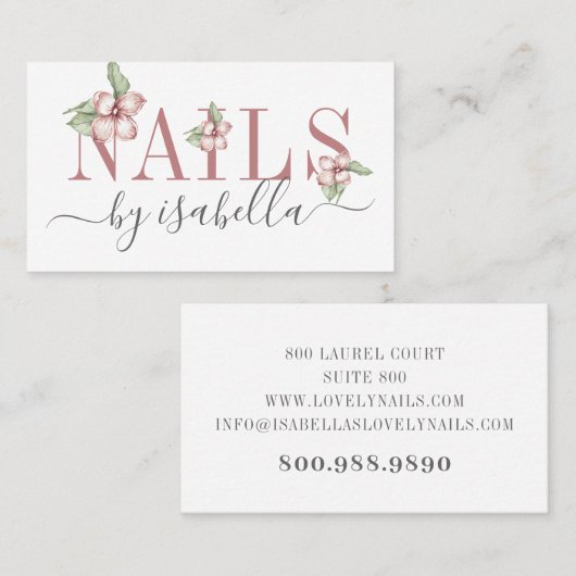 Nail Salon Visitekaartje (Voorkant / Achterkant)