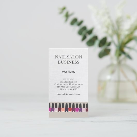 Nail Salon Visitekaartje (Staand voorkant)