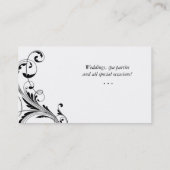 Nail Salon Visitekaartje Black White (Achterkant)