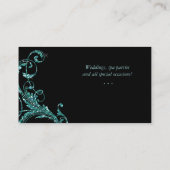 Nail Salon Visitekaartje Glitter Blue Blauwgroen (Achterkant)