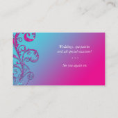 Nail Salon Visitekaartje Glitter Blue Pink (Achterkant)