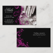 Nail Salon Visitekaartje Glitter Pink (Voorkant / Achterkant)