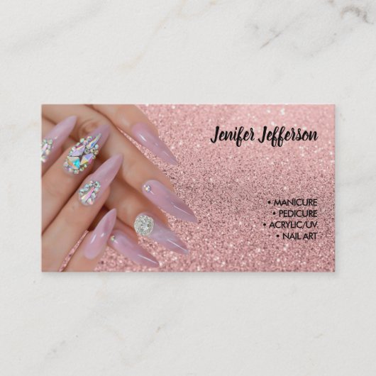 Nail Salon Visitekaartje Klantenkaartje (Voorkant)