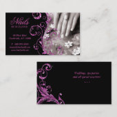 Nail Salon Visitekaartje Pink Glitter (Voorkant / Achterkant)