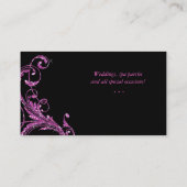 Nail Salon Visitekaartje Pink Glitter (Achterkant)