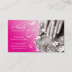 Nail Salon Visitekaartje Roze