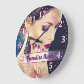 Nail Salon  wandklok (Hoek)