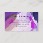 Nail Salon Waterverf Paint Splatter Visitekaartje (Achterkant)