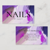 Nail Salon Waterverf Paint Splatter Visitekaartje (Voorkant / Achterkant)