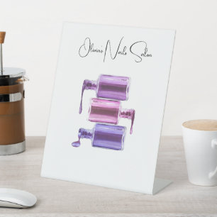 NAIL SALON Welkomstbord Reclamebord Met Voetstuk