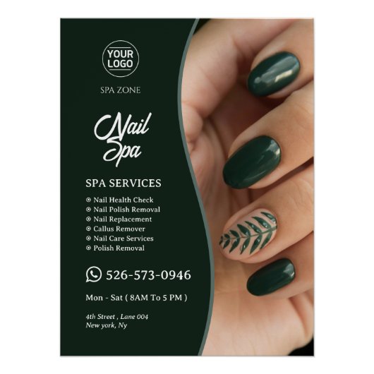 Nail Spa Custom Glossy Poster (Voorkant)