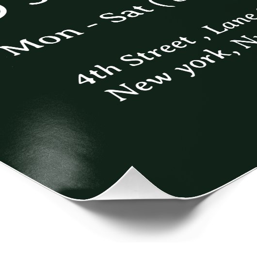 Nail Spa Custom Glossy Poster (Hoek)