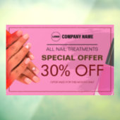 Nail Spa Custom Speciale Aanbieding Venster Cling Raamsticker (Vel 3)