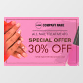 Nail Spa Custom Speciale Aanbieding Venster Cling Raamsticker (Vel)