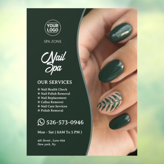 Nail Spa Custom Window Cling Raamsticker (Vel 3)