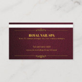 Nail Spa, Massage Spa-cadeaukaart Visitekaartje (Achterkant)