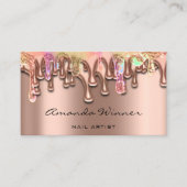 Nail Studio bestuurt Roos QR Logo Wax Body Epilati Visitekaartje (Voorkant)