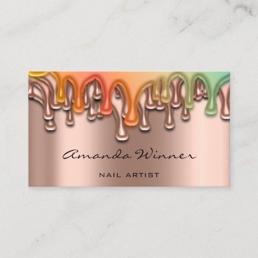 Nail Studio biedt Roos QR Logo Wax Body Care Visitekaartje (Voorkant)