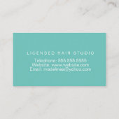 Nail Studio Designer Galaxy Art Blauwgroen zwart Visitekaartje (Achterkant)