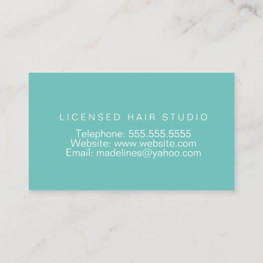 Nail Studio Designer Galaxy Art Blauwgroen zwart Visitekaartje (Achterkant)