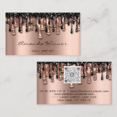 Nail Studio Drift Roos QR Code Logo Wax Body Care Visitekaartje (Voorkant / Achterkant)
