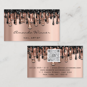 Nail Studio Drift Roos QR Code Logo Wax Body Care Visitekaartje