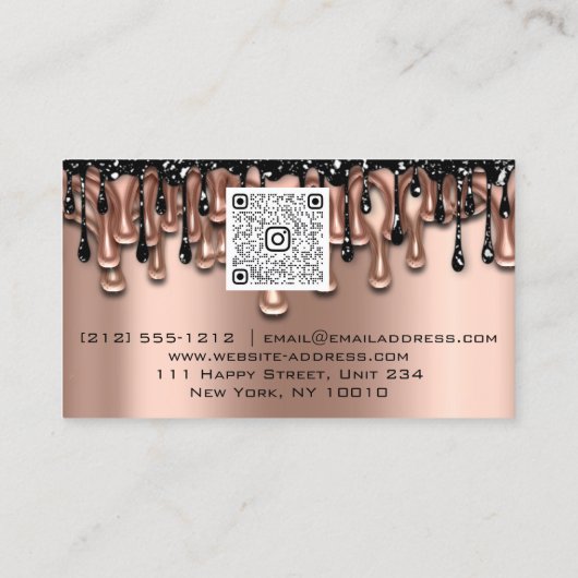 Nail Studio Drift Roos QR Code Logo Wax Body Care Visitekaartje (Achterkant)