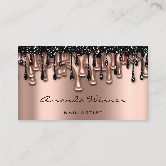 Nail Studio Drift Roos QR Code Logo Wax Body Care Visitekaartje (Voorkant)